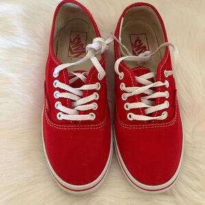 ⚡️ Vans Authentic Lowpro Red Canvas size 8 women